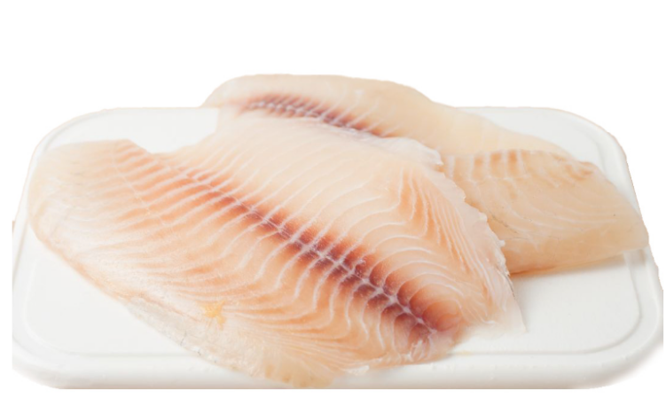 Boar fish fillets on a white background